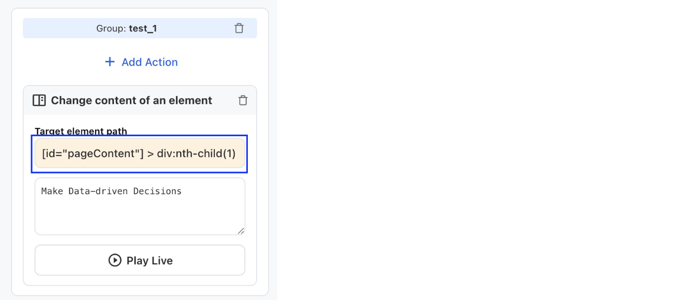 Selected element path display